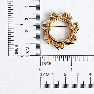 Vintage Star Art 12k Gold Filled Purple Clear Rhinestone Brooch Pin