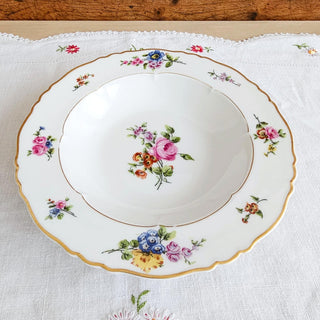 Haviland Limoges Floral Lipped Gilt Edge Replacement Soup Bowl 7.75"