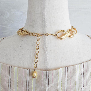 Vintage Trifari Gold Tone Link Necklace Heavy Choker
