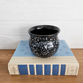 Vintage Ceramic Black and White Flower Pot Made in Estonia