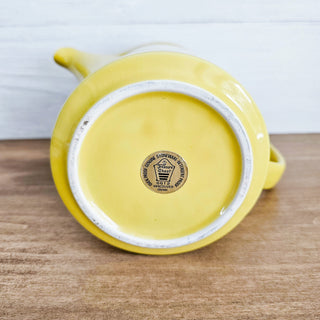 Vintage Japanese Stoneware Treasure Chest Yellow Kettle Teapot Retro MCM