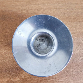 2 Vintage Selandia & Tivoli Norway Pewter Candle Holders Felt Base