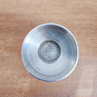 2 Vintage Selandia & Tivoli Norway Pewter Candle Holders Felt Base