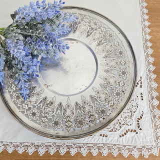 Vintage EPNS Sheffield Silver Plate Ornate Floral Tray Platter