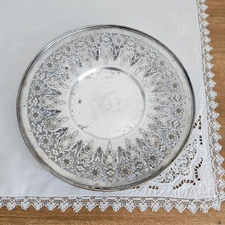 Vintage EPNS Sheffield Silver Plate Ornate Floral Tray Platter