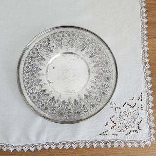 Vintage EPNS Sheffield Silver Plate Ornate Floral Tray Platter