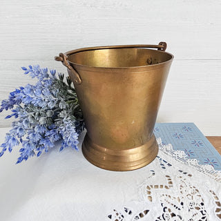 Small Brass Bucket Planter Pail With Handle Made in India