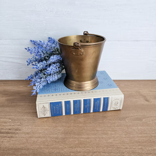 Small Brass Bucket Planter Pail With Handle Made in India