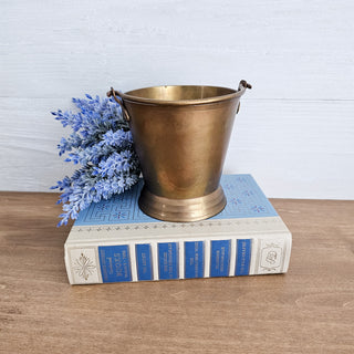 Small Brass Bucket Planter Pail With Handle Made in India