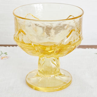 Set of 6 Franciscan Tiffin Yellow Cabaret Lotus Champagne Dessert Glasses
