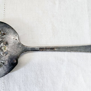 Oneida Community Plate Coronation Pattern Silverplate Tomato Server Slotted Spoon 1936