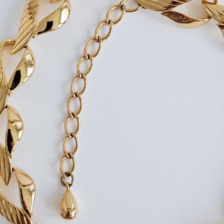 Vintage Trifari Gold Tone Link Necklace Heavy Choker
