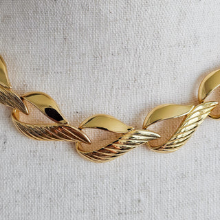 Vintage Trifari Gold Tone Link Necklace Heavy Choker