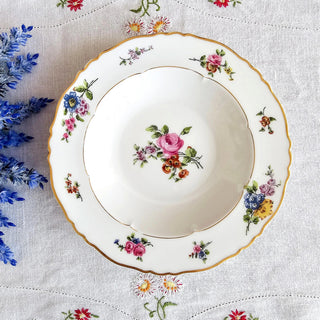 Haviland Limoges Floral Lipped Gilt Edge Replacement Soup Bowl 7.75"