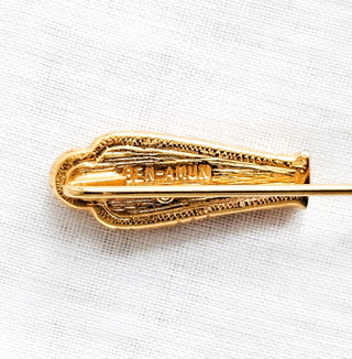 Vintage Ben-Amun Signed Gold Tone Egyptian King Tut Stick Pin