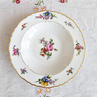 Haviland Limoges Floral Lipped Gilt Edge Replacement Soup Bowl 7.75"